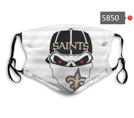 2020 NFL New Orleans Saints #1 Dust mask with filter->nfl dust mask->Sports Accessory